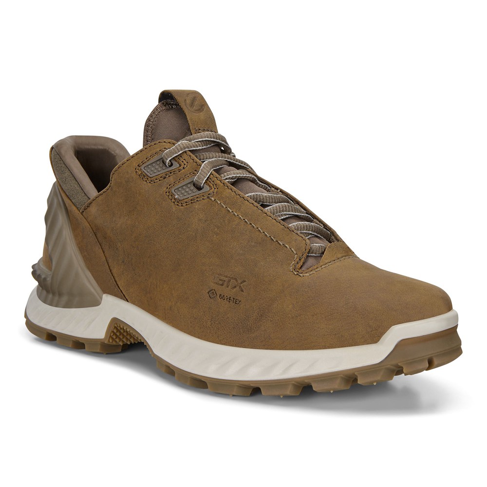 Mens Hiking Shoes - ECCO Exohike Low Gtx - Brown - 7328LGWCK
